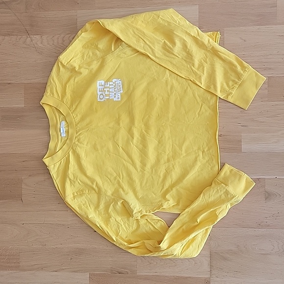 Vans Tops - Off The Wall By Vans Yellow Cropped Shirt